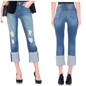 Hudson Zoeey Deep Cuff Crop Skinny in Test Me 25